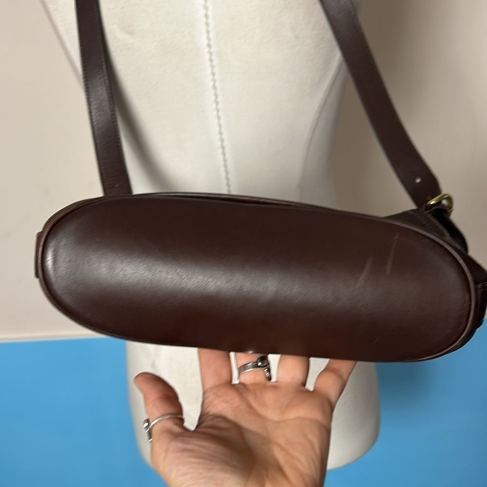 Vintage Auth COACH Old Coach Fletcher Bag 4150 Crossbody Bag Brown Leather - Picture 17 of 17